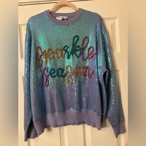Queen of Sparkles Periwinkle Sparkle Season Sweater